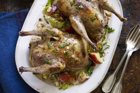 Pot-roast pheasant with cider & bacon