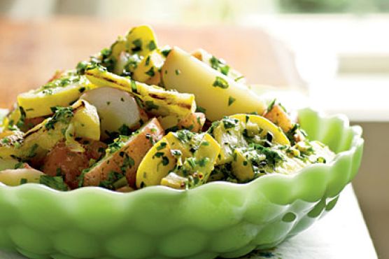 Potato Salad with Herbs and Grilled Summer Squash