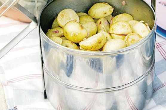 Potato salad with sweet onion dressing