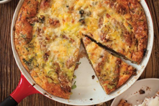 Potato, Sausage, and Spinach Breakfast Casserole