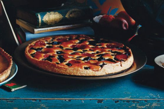 Prune, Cherry, and Apricot Frangipane Tart