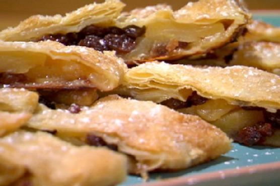 Puff Pastry Apple and Raisin Strudel