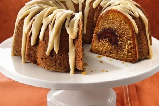 Pumpkin Truffle Pound Cake with Browned Butter Icing