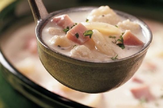 Quick Ham and Cauliflower Soup