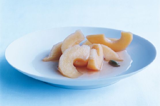 Quince Poached in Cardamom Syrup