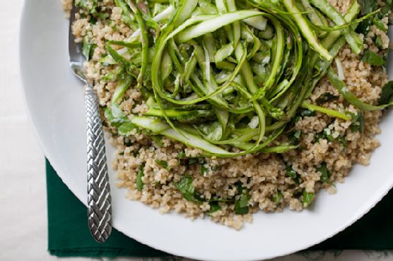 Quinoa and Asparagus Salad with Mimosa Vinaigrette