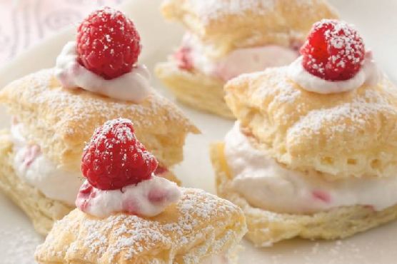 Raspberry Almond Puff Bites