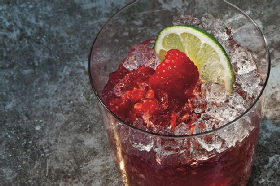 Raspberry-Rose Gin Rickey