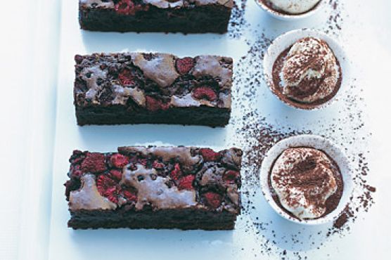 Raspberry-Spiked Chocolate Brownies
