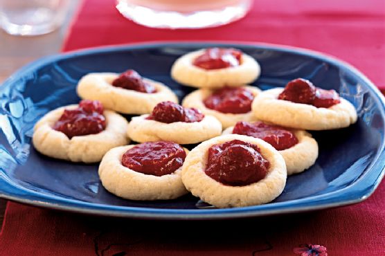 Raspberry Thumbprint Cookies