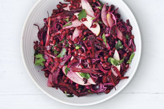 Red cabbage, beetroot & apple salad