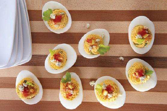 Red-Hot Buffalo Deviled Eggs
