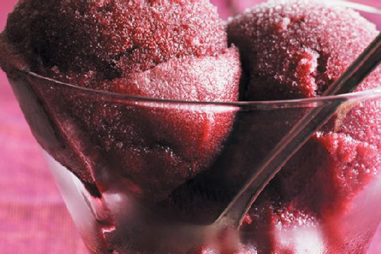 Red Wine–Raspberry Sorbet