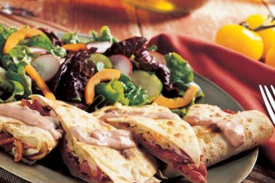 Reuben Quesadillas