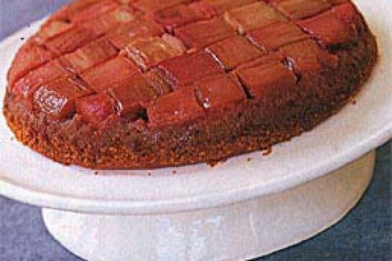 Rhubarb Anise Upside-Down Cake