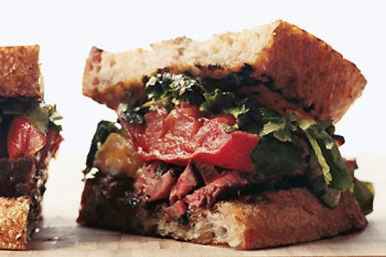 Rib-Eye and Roasted-Tomato Sandwiches