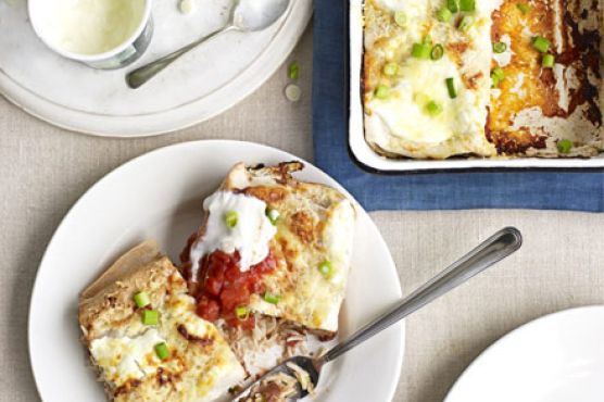 Rice & bean enchiladas