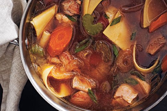 Rich Chicken Soup with Fresh Noodles