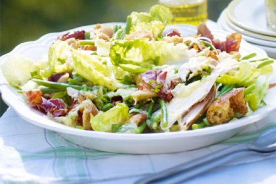 Roast chicken garden salad