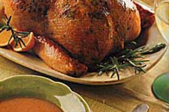 Roast Chicken with Rosemary-Orange Butter