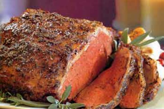 Roast New York Strip Loin with Garlic-Herb Crust