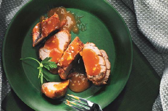 Roast Pork Tenderloin with Apricot-Miso Glaze