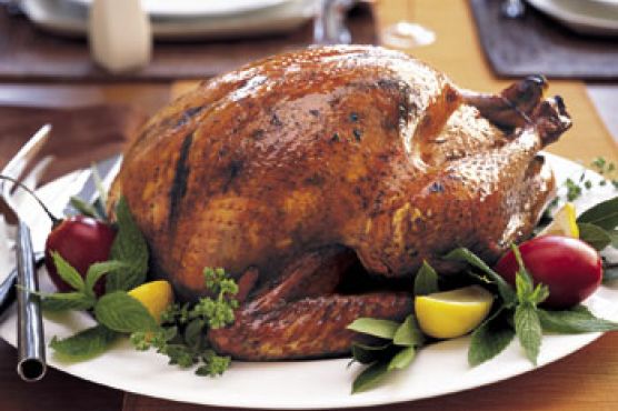 Roast Turkey with Pomegranate Glaze
