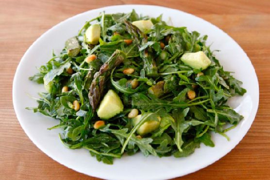 Roasted Asparagus, Avocado and Arugula Salad