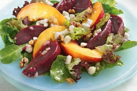 Roasted Beets and Nectarine Salad