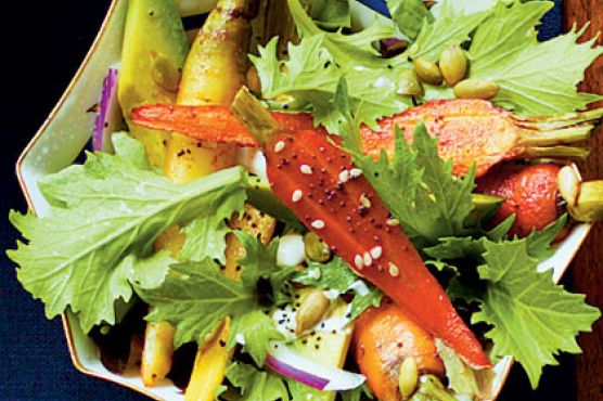 Roasted Carrot and Avocado Salad