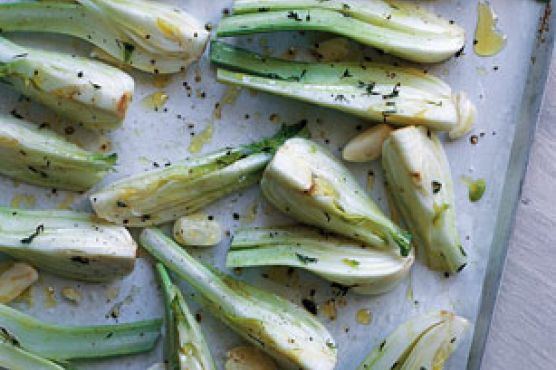 Roasted Fennel with Olives and Garlic