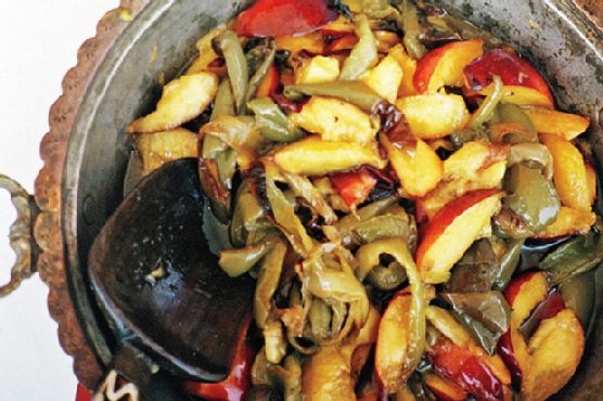 Roasted Peppers with Nectarines