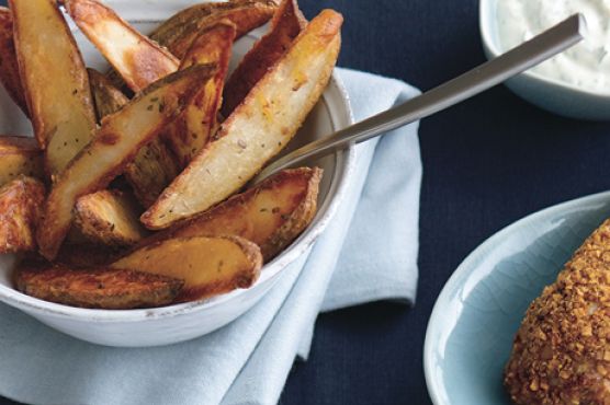 Roasted Potato Wedges with Cilantro-Lime Mayonnaise