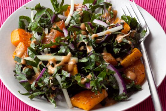 Roasted Squash and Kale Salad