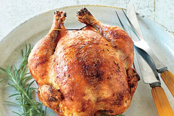 Rosemary-Brined Rotisserie Chicken