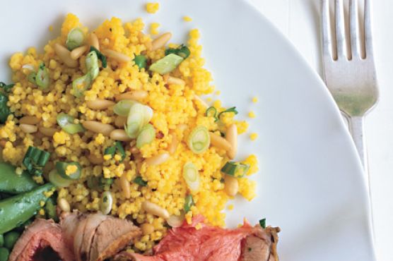 Saffron-Scented Couscous with Pine Nuts