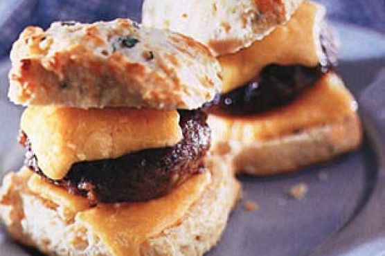 Sage Buttermilk Biscuits with Sausage and Cheddar