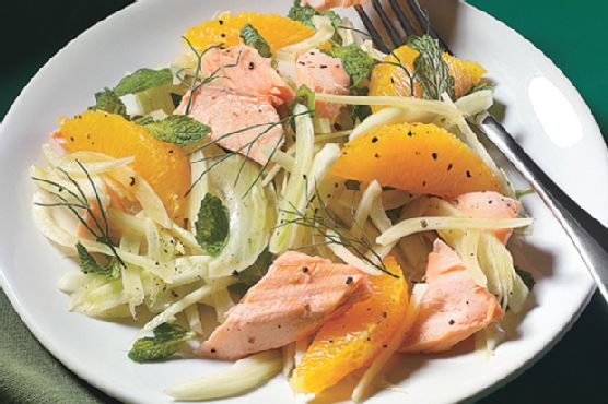 Salmon Salad with Fennel, Orange, and Mint