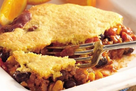 Salsa-Turkey Cornbread Casserole