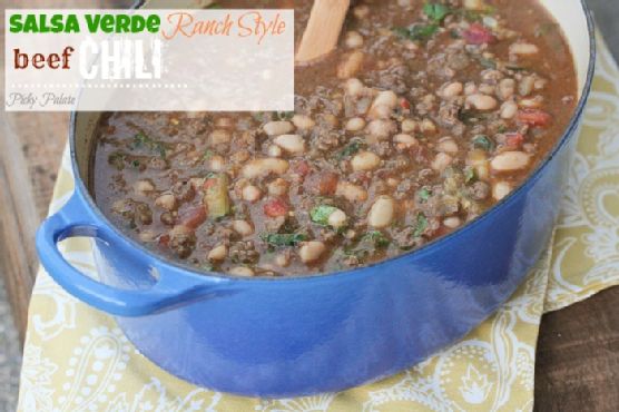 Salsa Verde Ranch Style Beef Chili