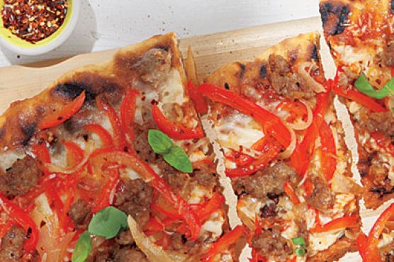 Sausage, Pepper and Onion Pizza