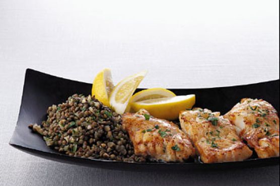 Sauteed Cod with Lentils