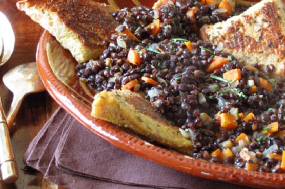 Savory French Toast with Lentils