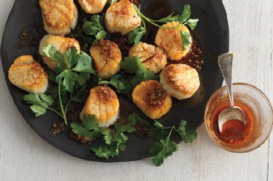 Scallops with Spice Oil