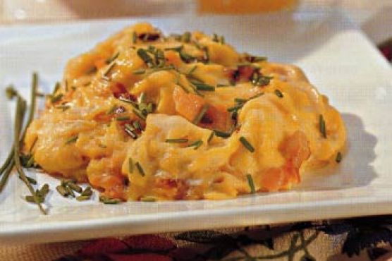 Scrambled Eggs with Smoked Salmon and Chives