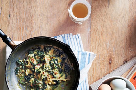 Scrambled Eggs with Spinach & Parmesan