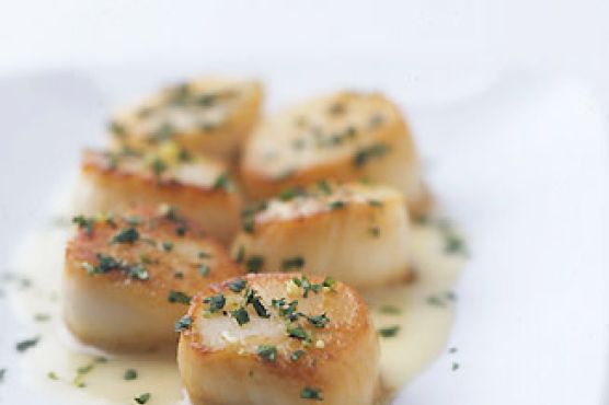 Sea Scallops with Cilantro Gremolata and Ginger Lime Beurre Blanc