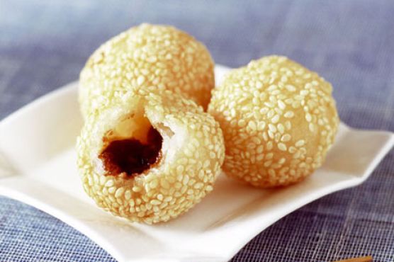Sesame Balls with Drunken Fig Filling