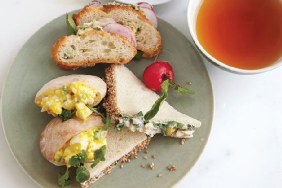 Sesame-Crusted Crab and Mango Tea Sandwiches