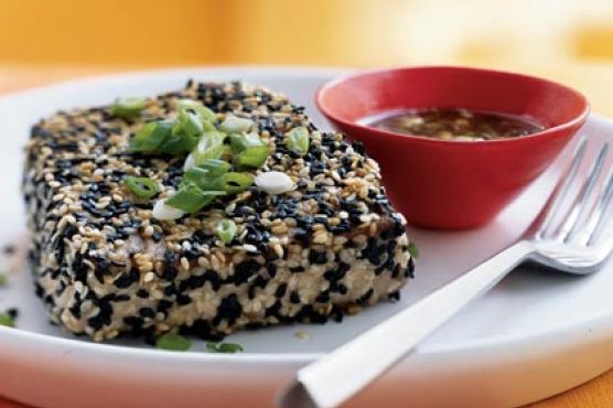 Sesame-Crusted Tuna with Wasabi-Ponzu Sauce